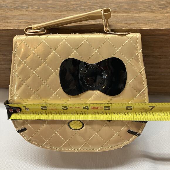 Hello Kitty Clutch Purses Small Bag With Extra Strap (3) Gold Pink White 7” X 7” - Picture 11 of 12